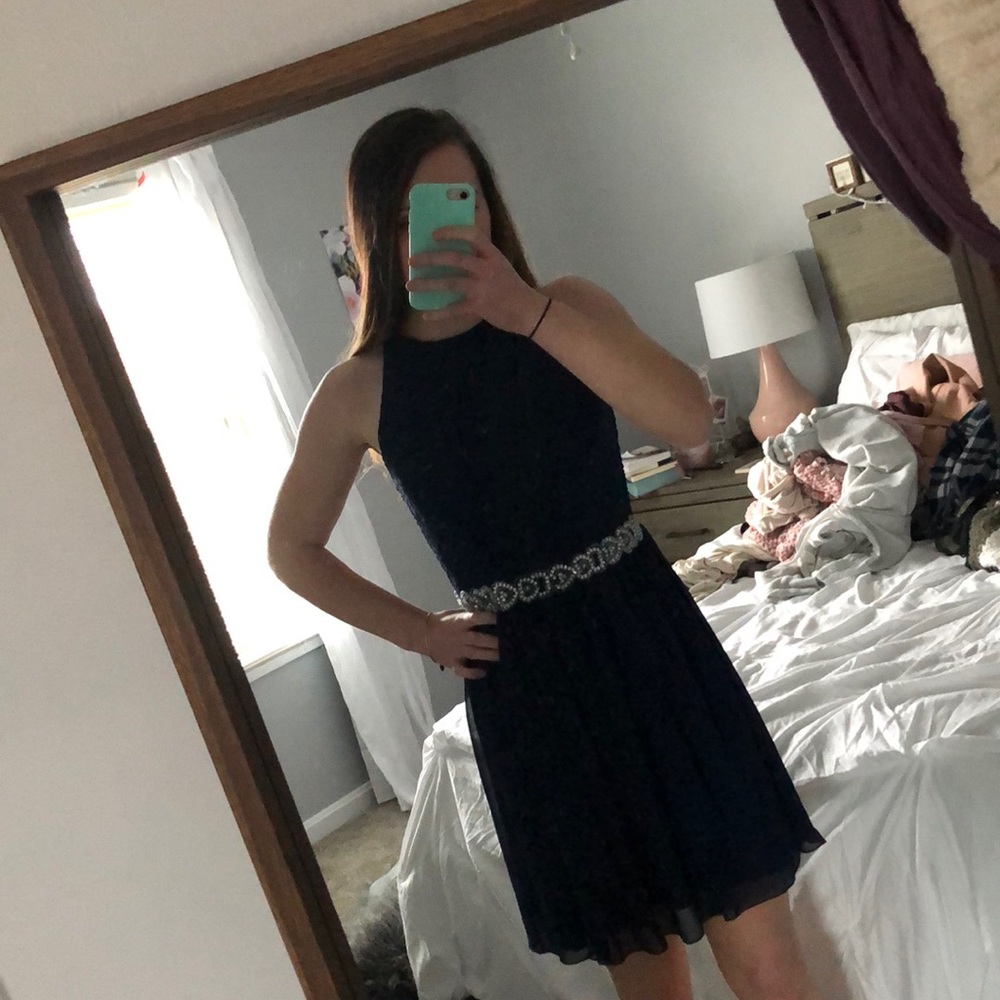 Navy blue formal dress